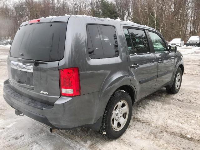 5FNYF4H27BB018255 - 2011 HONDA PILOT LX GRAY photo 4