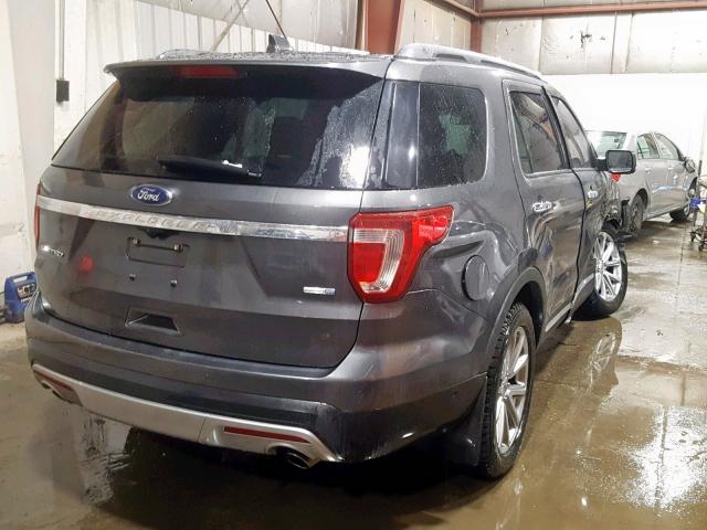 1FM5K8FH6GGC88289 - 2016 FORD EXPLORER L CHARCOAL photo 4