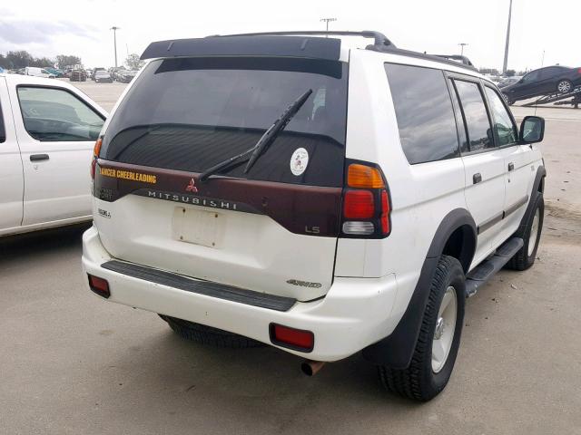 JA4MT31H7YP803237 - 2000 MITSUBISHI MONTERO SP WHITE photo 4