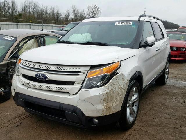 1FM5K7F82DGA92484 - 2013 FORD EXPLORER L WHITE photo 2