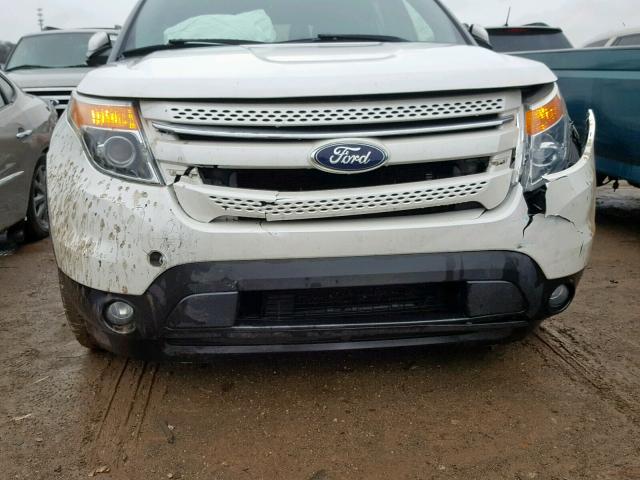 1FM5K7F82DGA92484 - 2013 FORD EXPLORER L WHITE photo 9