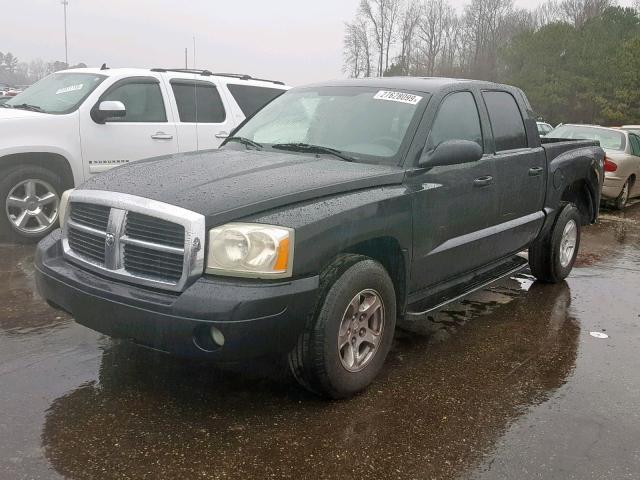 1D7HW48KX7S141581 - 2007 DODGE DAKOTA QUA BLACK photo 2