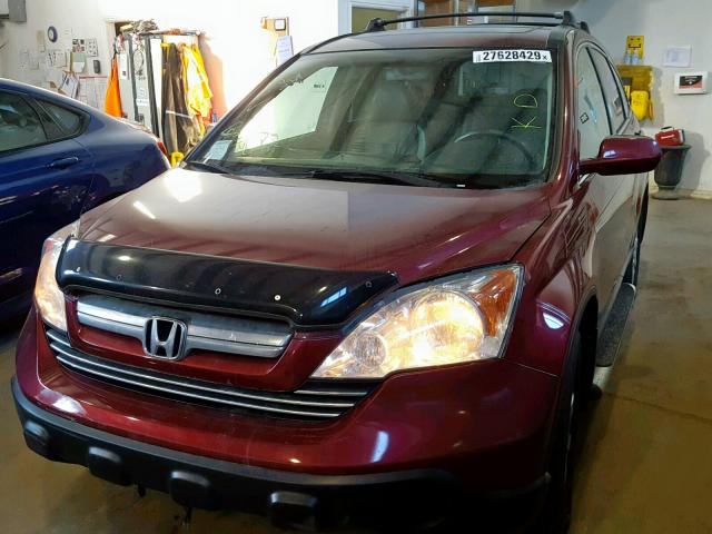 5J6RE48797L813597 - 2007 HONDA CR-V EXL RED photo 2