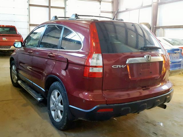 5J6RE48797L813597 - 2007 HONDA CR-V EXL RED photo 3