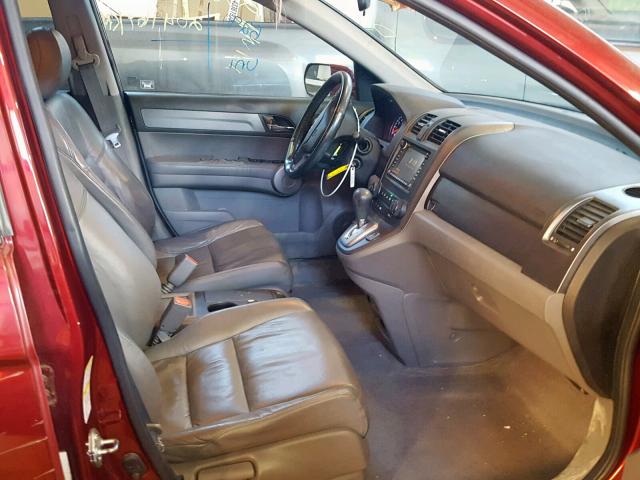 5J6RE48797L813597 - 2007 HONDA CR-V EXL RED photo 5