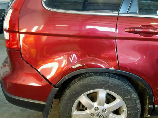 5J6RE48797L813597 - 2007 HONDA CR-V EXL RED photo 9