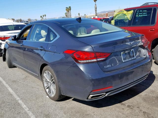 KMHGN4JE4JU216800 - 2018 GENESIS G80 BASE GRAY photo 3