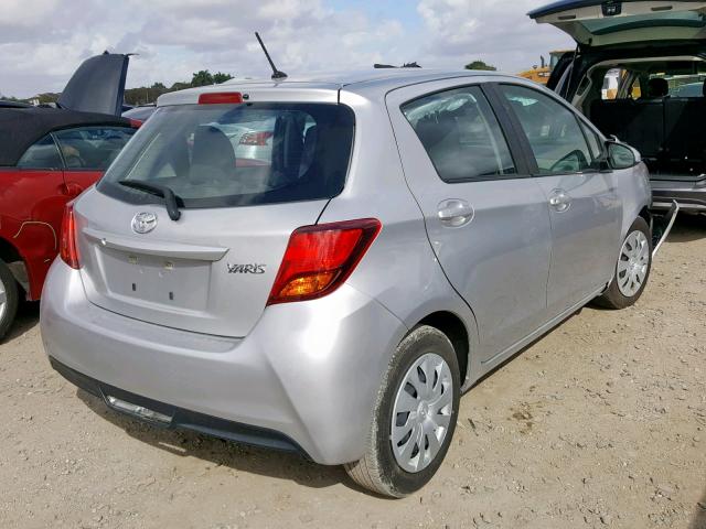 VNKKTUD38HA073304 - 2017 TOYOTA YARIS L SILVER photo 4