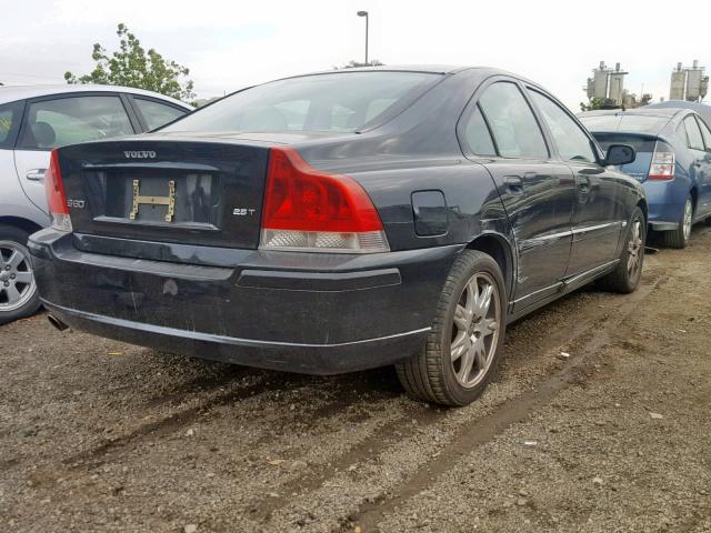 YV1RS592X62500581 - 2006 VOLVO S60 2.5T BLACK photo 4