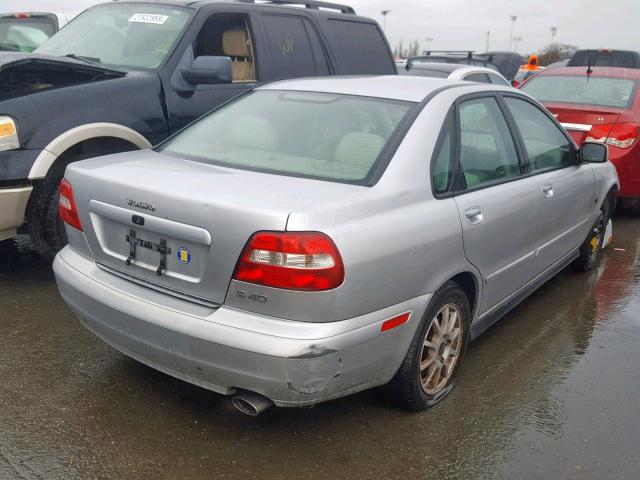 YV1VS27583F978495 - 2003 VOLVO S40 1.9T SILVER photo 4