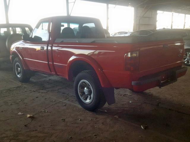 1FTYR10U02PA78659 - 2002 FORD RANGER RED photo 3