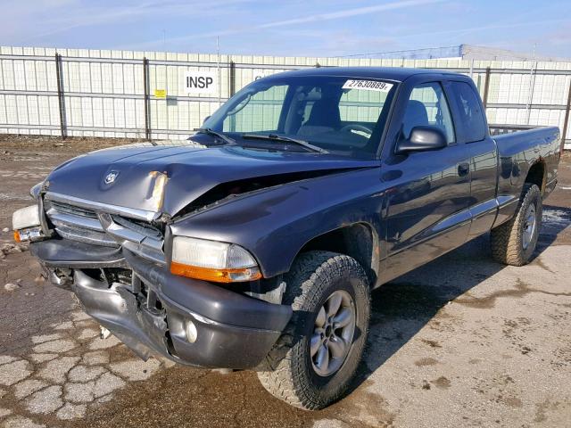 1D7HG32N74S749046 - 2004 DODGE DAKOTA SPO GRAY photo 2