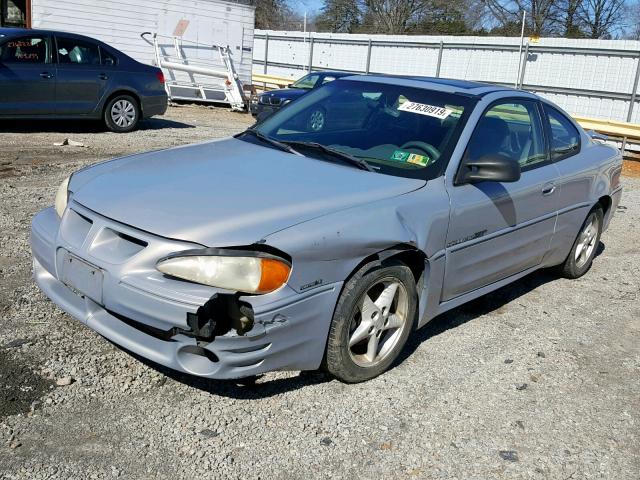 1G2NV12E4YM741198 - 2000 PONTIAC GRAND AM G SILVER photo 2