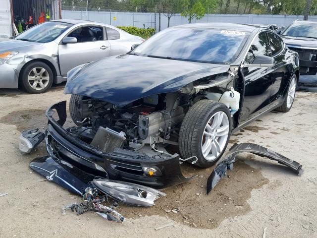 5YJSA1H19EFP43354 - 2014 TESLA MODEL S Սև լուսանկար 2