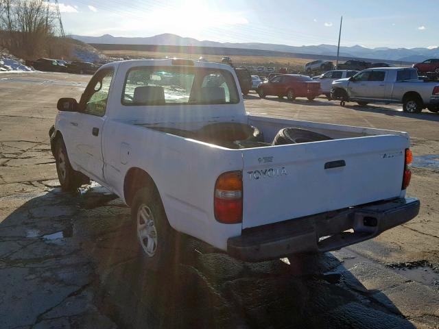 5TENL42N33Z246705 - 2003 TOYOTA TACOMA WHITE photo 3