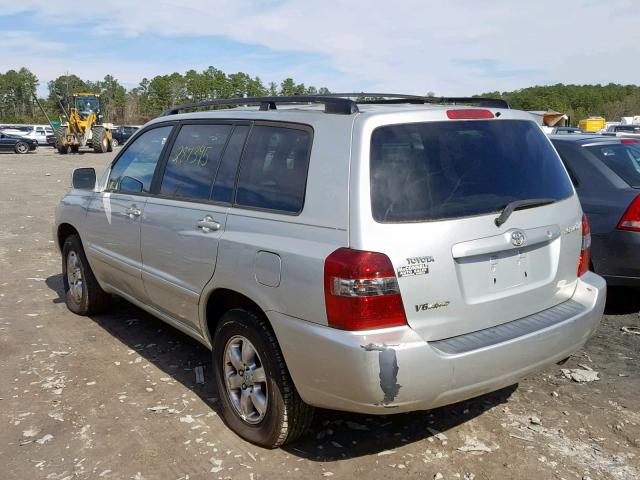 JTEEP21A140050301 - 2004 TOYOTA HIGHLANDER SILVER photo 3