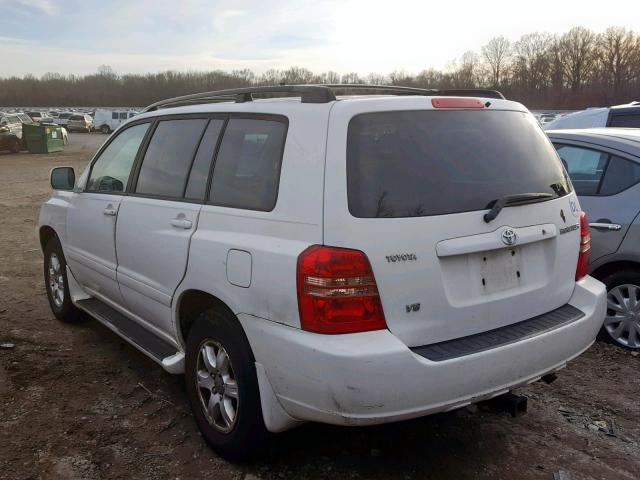 JTEGF21A530076880 - 2003 TOYOTA HIGHLANDER WHITE photo 3