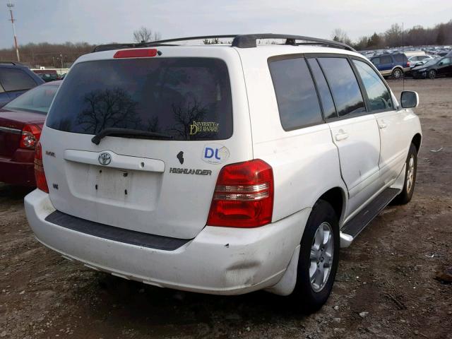 JTEGF21A530076880 - 2003 TOYOTA HIGHLANDER WHITE photo 4