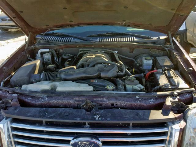 1FMEU75836UB14962 - 2006 FORD EXPLORER L BURGUNDY photo 7