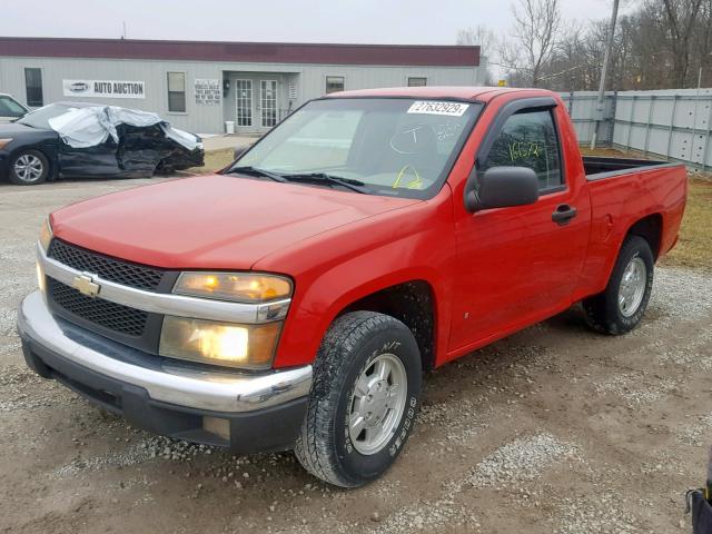 1GCCS149X88111853 - 2008 CHEVROLET COLORADO RED photo 2