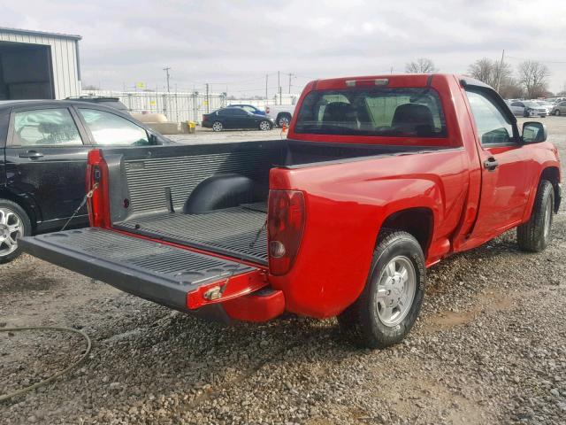 1GCCS149X88111853 - 2008 CHEVROLET COLORADO RED photo 4