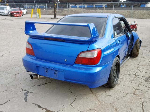 JF1GD29692G526052 - 2002 SUBARU IMPREZA WR BLUE photo 4