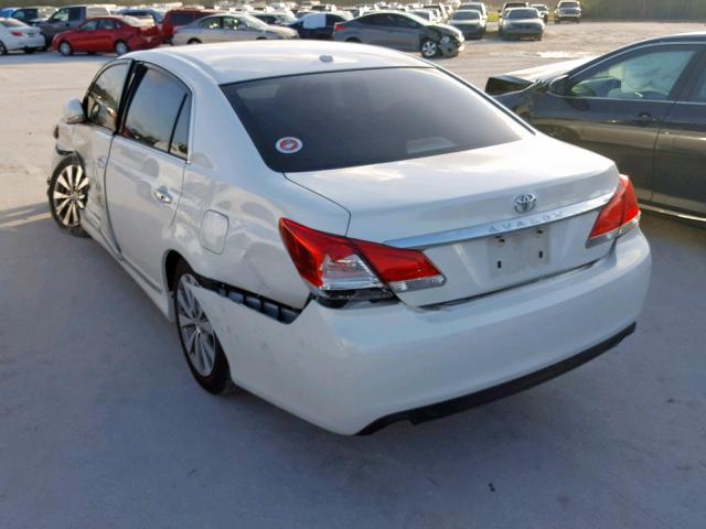 4T1BK3DB1BU421863 - 2011 TOYOTA AVALON BAS WHITE photo 3