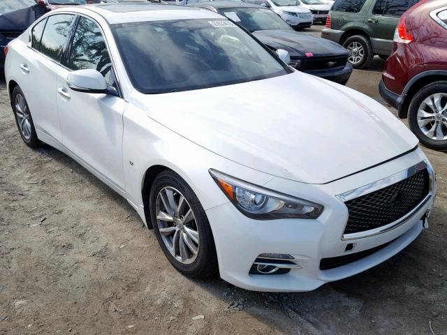 JN1BV7AP3FM332839 - 2015 INFINITI Q50 BASE WHITE photo 1