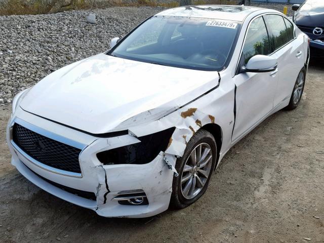 JN1BV7AP3FM332839 - 2015 INFINITI Q50 BASE WHITE photo 2