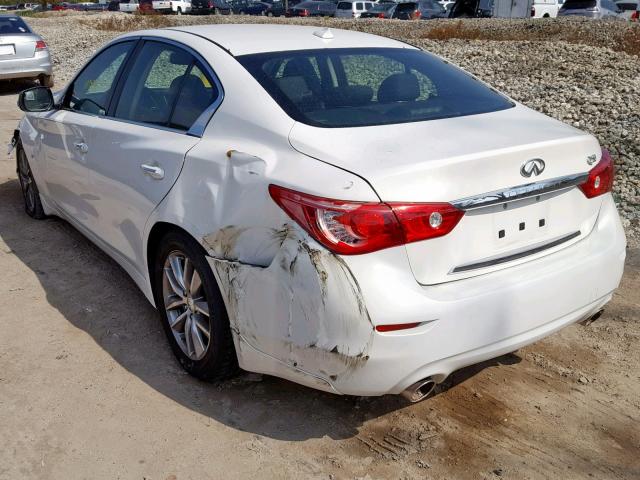 JN1BV7AP3FM332839 - 2015 INFINITI Q50 BASE WHITE photo 3