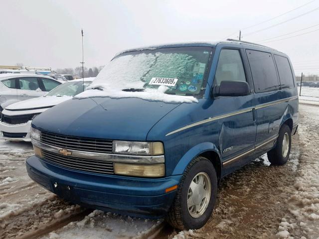 1GNDM19W1SB234911 - 1995 CHEVROLET ASTRO TURQUOISE photo 2