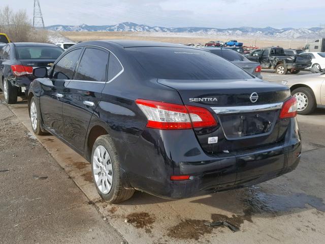 3N1AB7AP4FY328008 - 2015 NISSAN SENTRA S BLACK photo 3