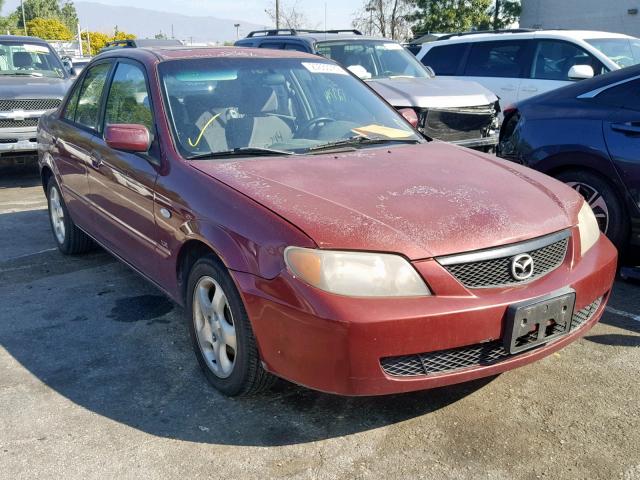 JM1BJ225520637950 - 2002 MAZDA PROTEGE DX BURGUNDY photo 1