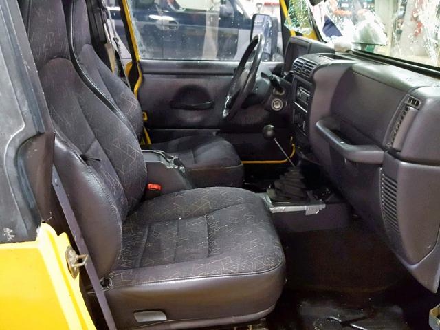 1J4FA49S91P342424 - 2001 JEEP WRANGLER / YELLOW photo 5