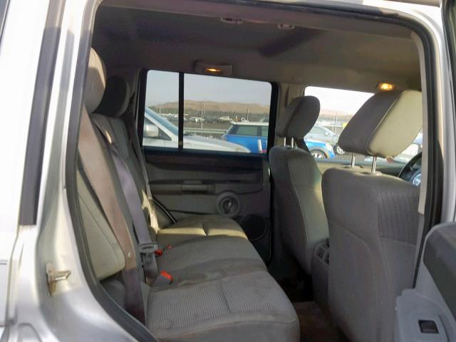 1J8HG48K97C558801 - 2007 JEEP COMMANDER GRAY photo 6