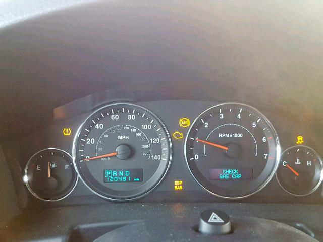 1J8HG48K97C558801 - 2007 JEEP COMMANDER GRAY photo 8