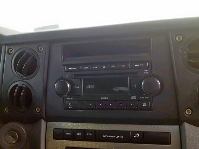 1J8HG48K97C558801 - 2007 JEEP COMMANDER GRAY photo 9