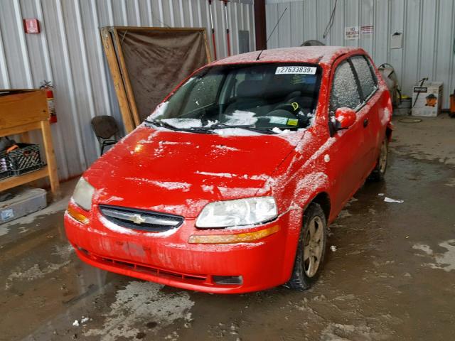 KL1TD66697B756349 - 2007 CHEVROLET AVEO BASE Қызыл фото 2