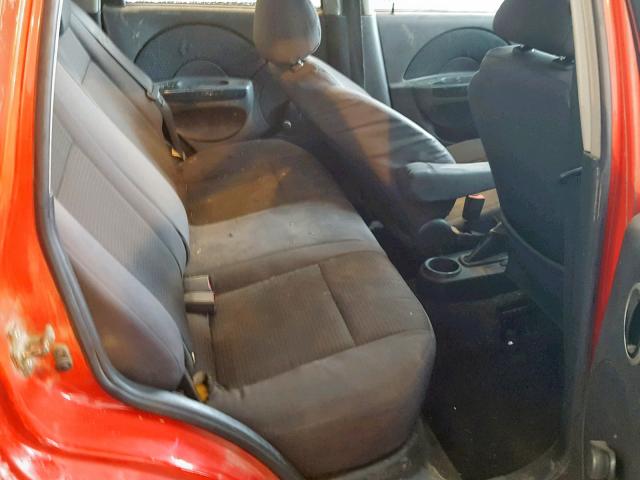 KL1TD66697B756349 - 2007 CHEVROLET AVEO BASE Қызыл фото 6