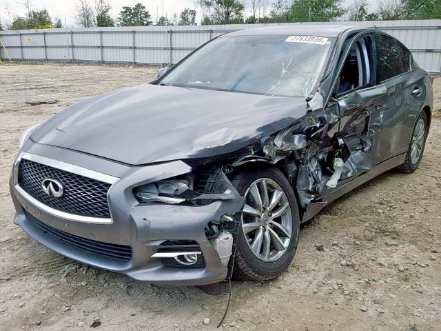 JN1BV7AR3EM680799 - 2014 INFINITI Q50 BASE GRAY photo 2