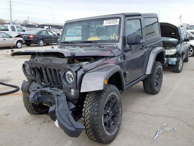 1C4AJWBG1GL272452 - 2016 JEEP WRANGLER S GRAY photo 2