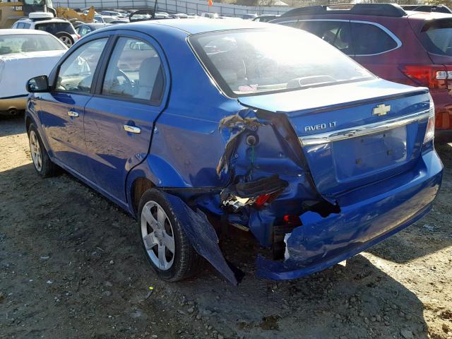 KL1TG56EX9B625698 - 2009 CHEVROLET AVEO LT BLUE photo 3