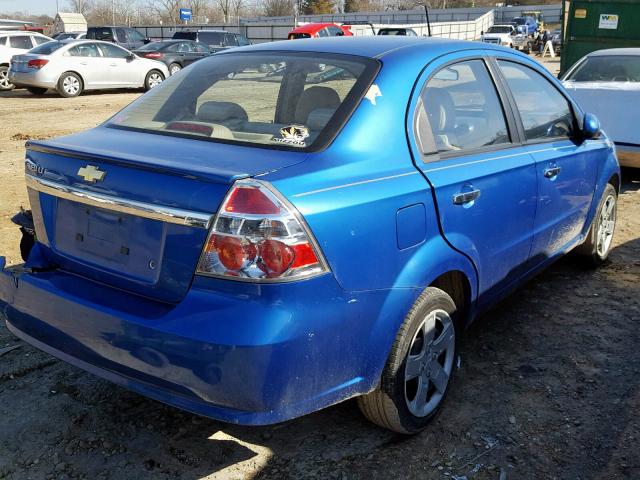 KL1TG56EX9B625698 - 2009 CHEVROLET AVEO LT BLUE photo 4