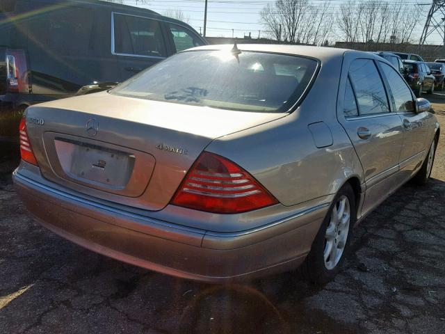 WDBNG84J54A421830 - 2004 MERCEDES-BENZ S 500 4MAT GOLD photo 4