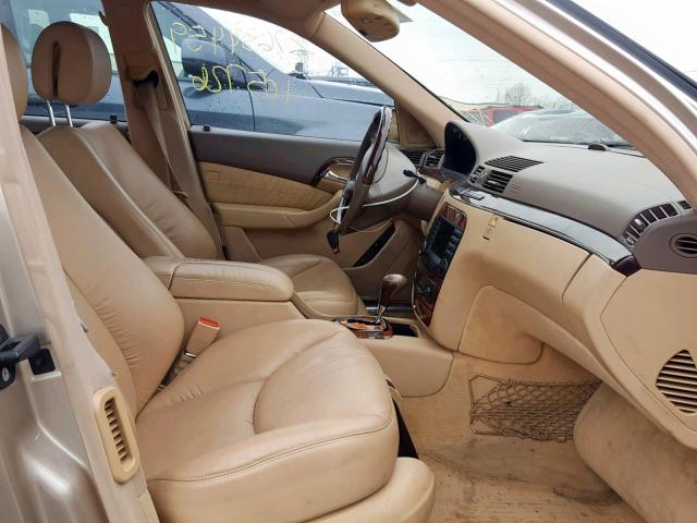 WDBNG84J54A421830 - 2004 MERCEDES-BENZ S 500 4MAT GOLD photo 5