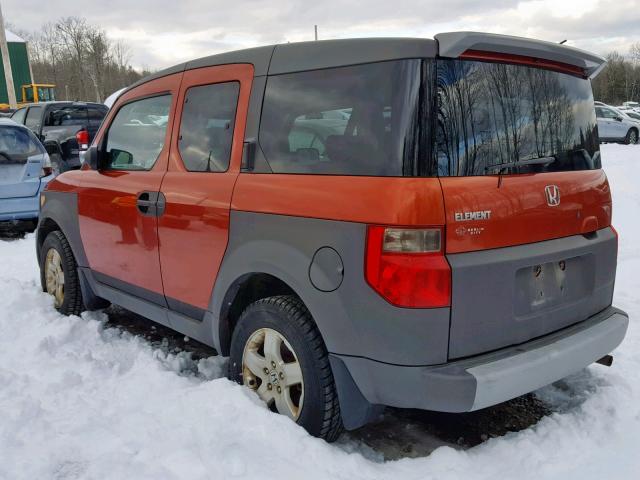 5J6YH28574L000325 - 2004 HONDA ELEMENT EX ORANGE photo 3