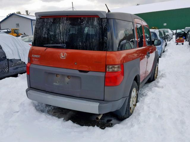 5J6YH28574L000325 - 2004 HONDA ELEMENT EX ORANGE photo 4