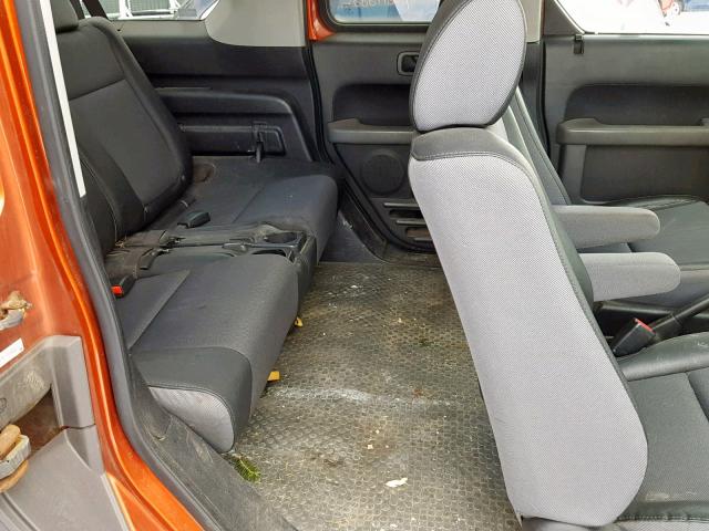 5J6YH28574L000325 - 2004 HONDA ELEMENT EX ORANGE photo 6