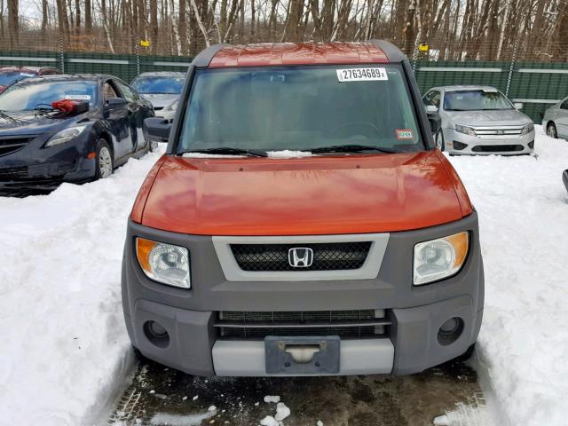 5J6YH28574L000325 - 2004 HONDA ELEMENT EX ORANGE photo 9