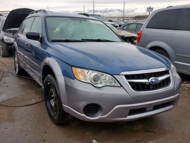 4S4BP60C996330775 - 2009 SUBARU OUTBACK BLUE photo 1